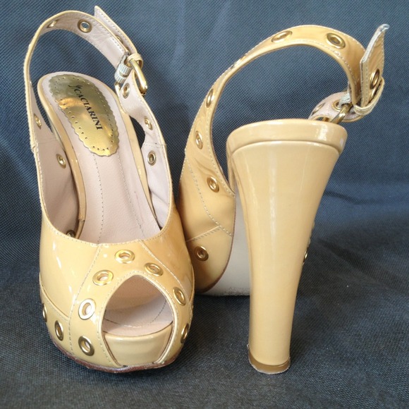 🎈REDUCED🎈Caciarini camel sling back heels sz 8 - Picture 2 of 4