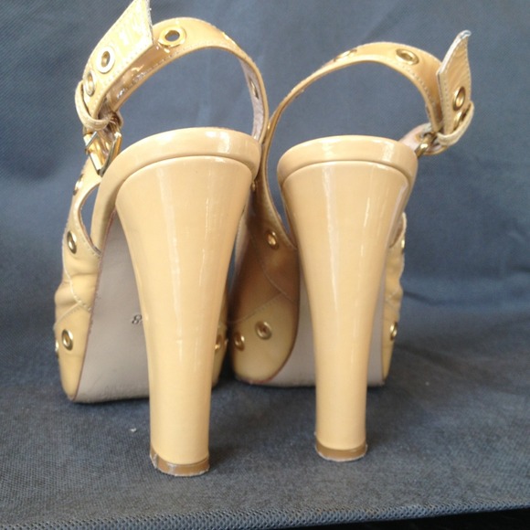 🎈REDUCED🎈Caciarini camel sling back heels sz 8 - Picture 4 of 4