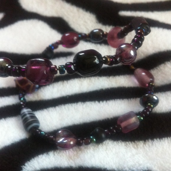 Wired beaded cuff bracelet