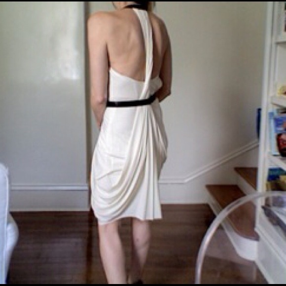 Rag & Bone Draped Leather Trimmed Goddess Dress - Picture 2 of 4