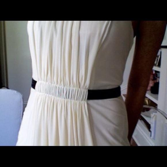 Rag & Bone Draped Leather Trimmed Goddess Dress - Picture 3 of 4