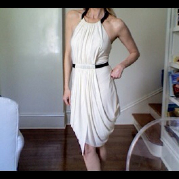 Rag & Bone Draped Leather Trimmed Goddess Dress - Picture 4 of 4