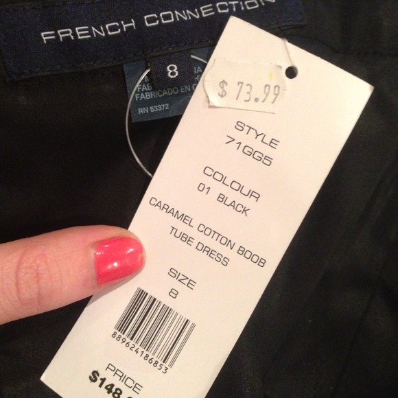 ❌SOLD❌NEW French Connection Strapless Cotton Dress - Picture 3 of 4