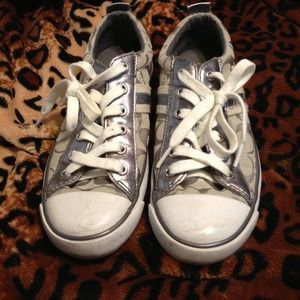 Grey/silver Coach Sneakers