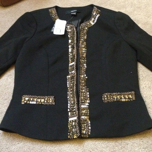 SOLD IN A BUNDLE!!!!!!!!!!Black beaded blazer