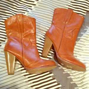 Charlotte Russe brown cowboy style boots