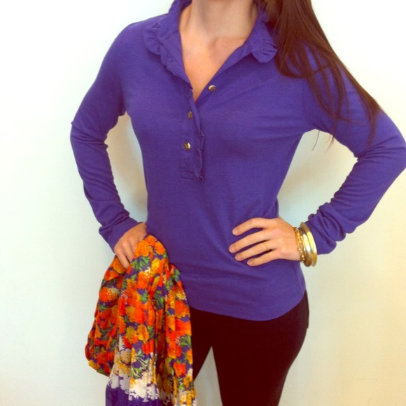 SOLD Tory Burch Purple Knit Shirt SOLD