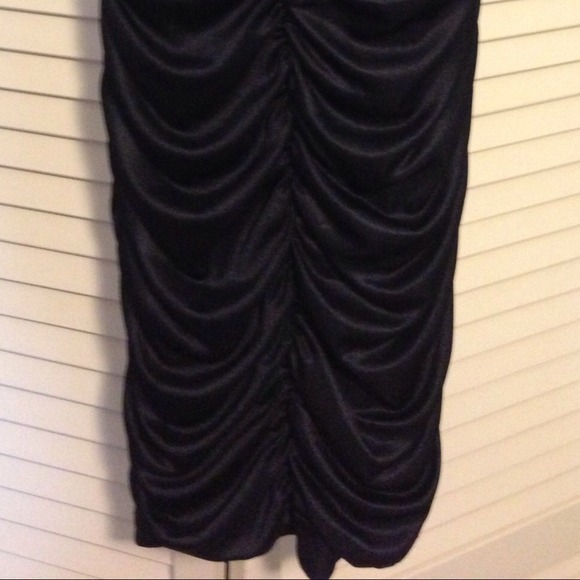 Navy Blue Strappy Short Dress w/ Circle Accent - Picture 3 of 3
