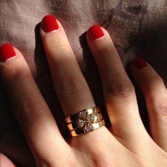 New 3 stackable multi way diamond gold ring - Picture 2 of 4