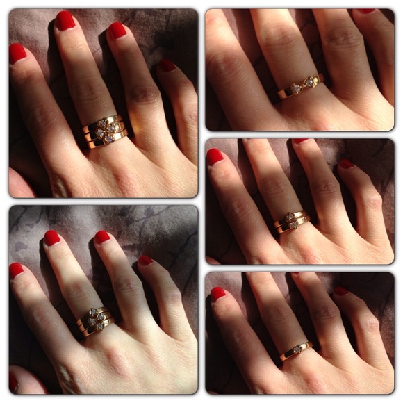New 3 stackable multi way diamond gold ring - Picture 4 of 4