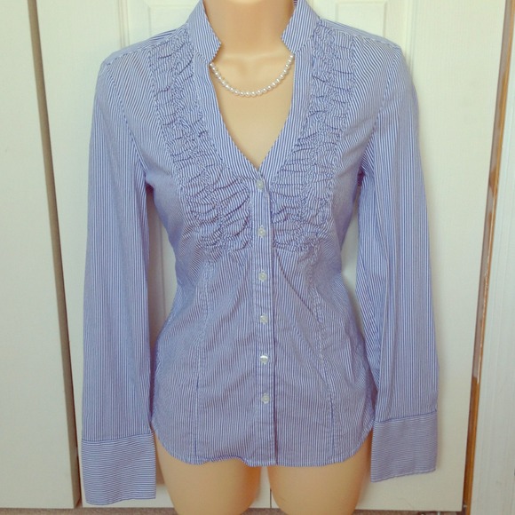 Express striped button up