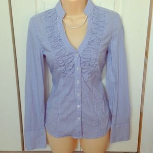 Express striped button up