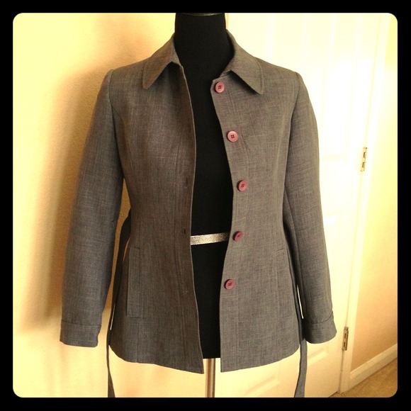 Gray Blazer Top