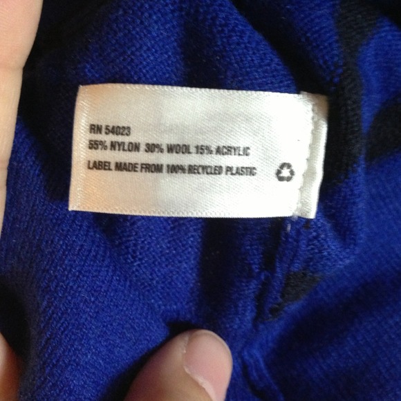 REDUCED!! Blue & black striped cardigan w/ sequins - Picture 4 of 4