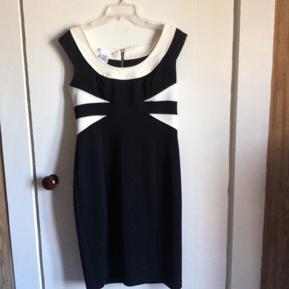 Black and cream dress