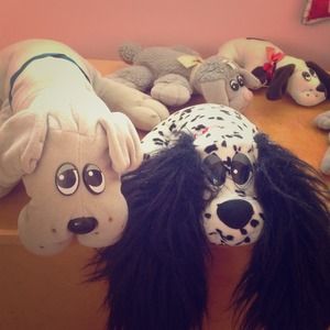 Pound puppies collectible gray, brown, white