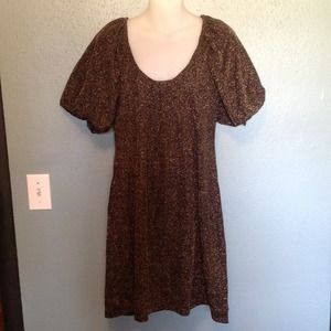 BCBG MAXAZRIA DRESS Black&Gold Sparkles Size XL