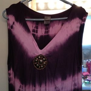 Just My Size tye-dyed purple maxi dress
