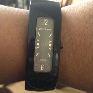 Betsy Johnson  black watch..and boots