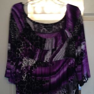 Purple and black animal print dress