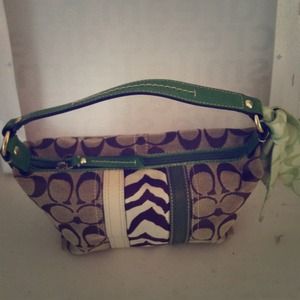 Coach zebra bag with scarf