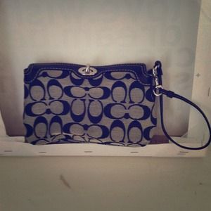 Black coach wristlet
