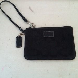 Black coach wristlet