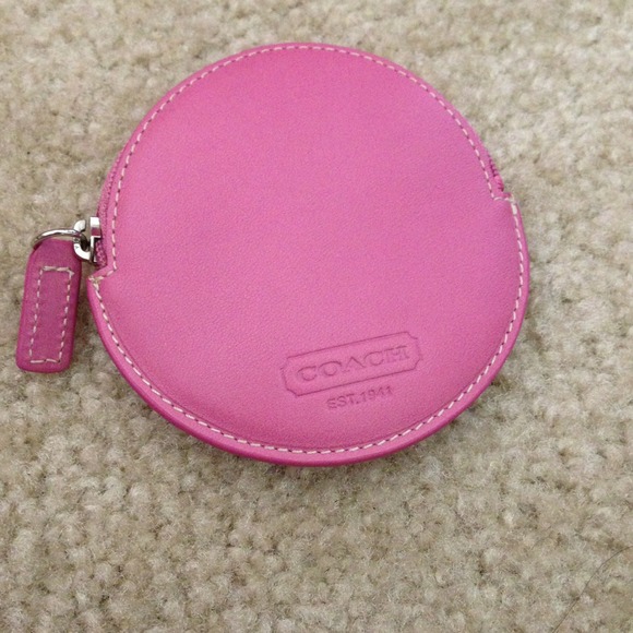 Pink coach coin purse