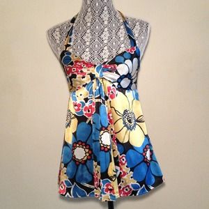 Flower Print Halter Top
