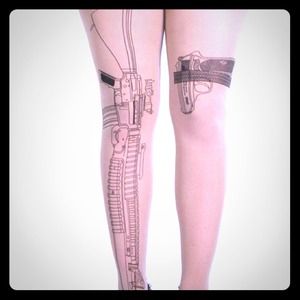 Machine Gun Tights size meduim-large 1 pair left