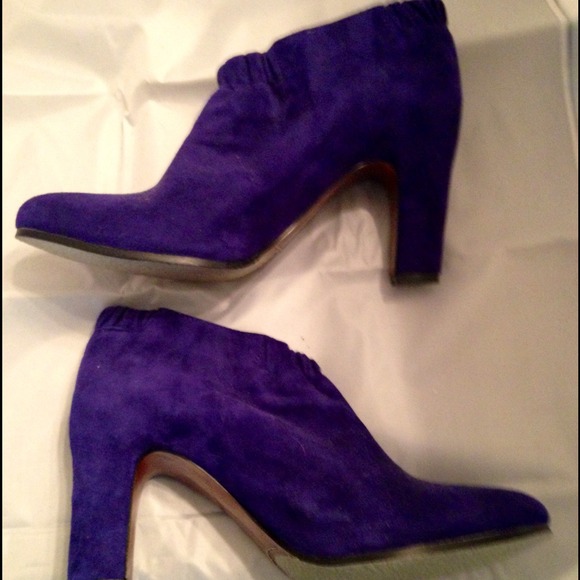 Purple suede Sam Edelman booties 9.5