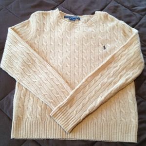 Ralph Lauren Sport tan sweater. Size XL.