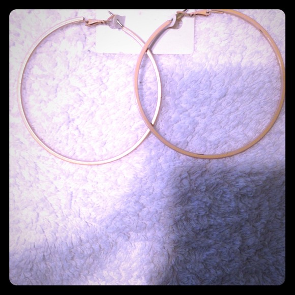 Light pink hoop earrings - Picture 1 of 1