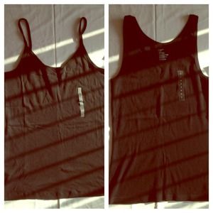 Two size XL tank tops - one black, one dark gray