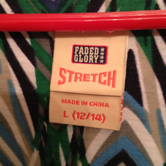 Green, white and navy blue shirt - Picture 2 of 4