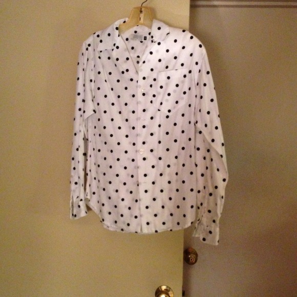 ***Sold***Polka dots long sleeve shirt...