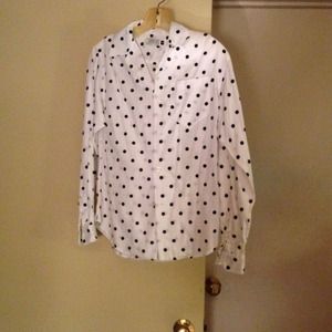 ***Sold***Polka dots long sleeve shirt...