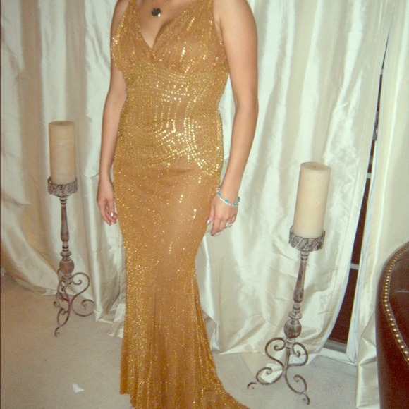 Gold Cache Formal Dress.