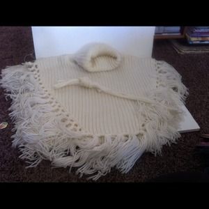 Forever 21 turtleneck poncho with string