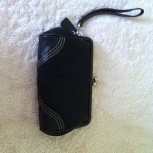 Coach black clutch