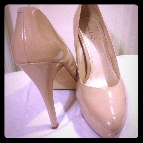 Aldo nude pumps with platform