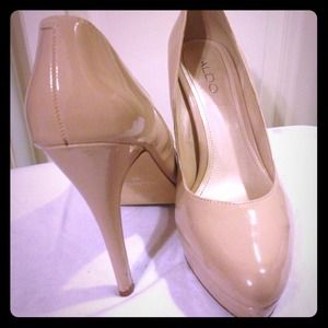 Aldo nude pumps with platform