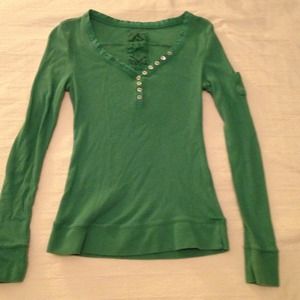 Green long sleeve Henley