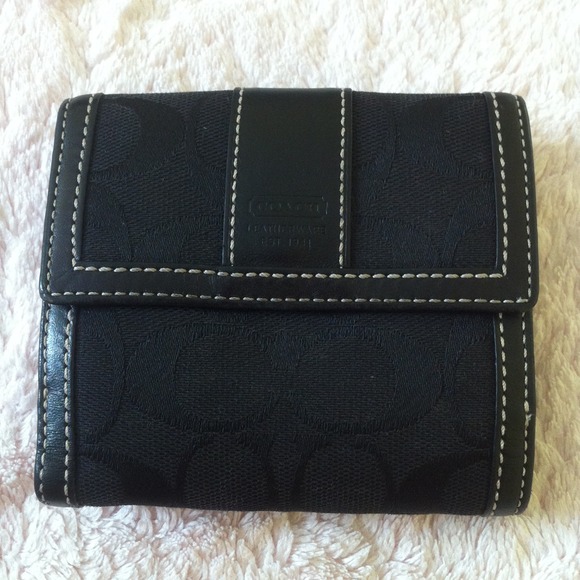Small black coach wallet