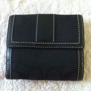 Small black coach wallet