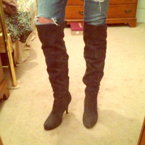 BOGO! Dark Gray Over-the-Knee Boots