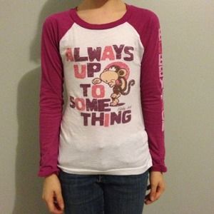 Purple/pink and white long sleeve shirt