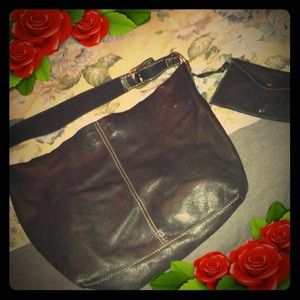 Lucky Brand Vintage Guanine Leather Hobo Purse