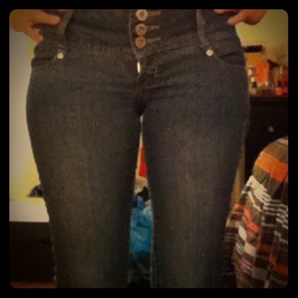 Blue bootcut jeans