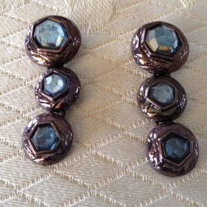 Cute brown copper and blue stones